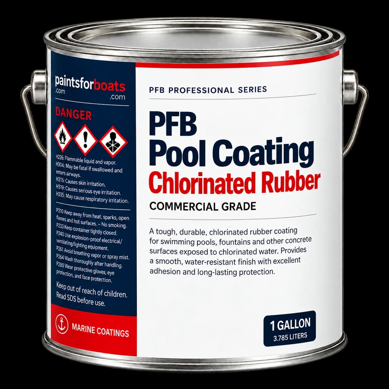 PFB Pool Coating Chlorinated Rubber product can