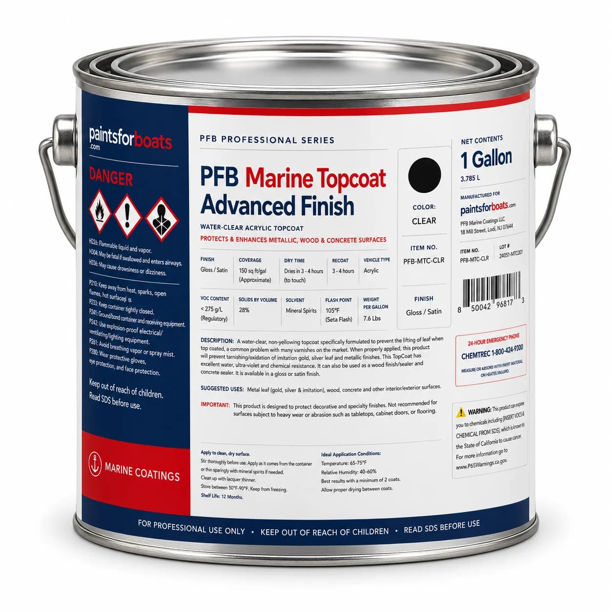 PFB Marine Topcoat Advanced Finish product can